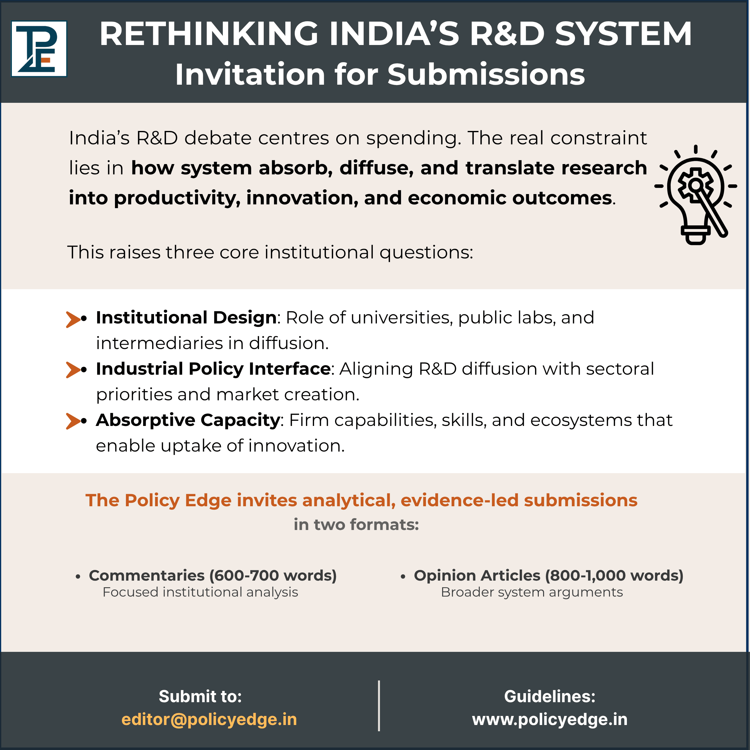 India’s R&D System Commentary