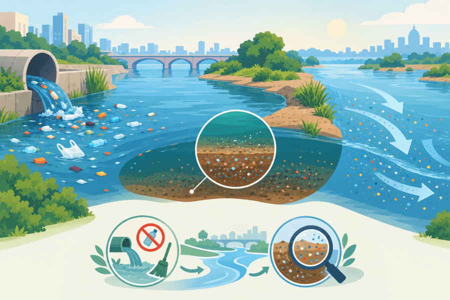The Sediment Burden of Yamuna’s Plastic Pollution The Sediment Burden of Yamuna’s Plastic Pollution