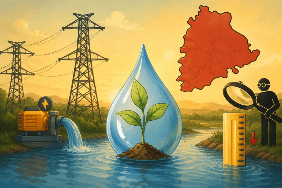 What Telangana's 24-Hour Farm Power Experiment Reveals About Groundwater Monitoring What Telangana's 24-Hour Farm Power Experiment Reveals About Groundwater Monitoring